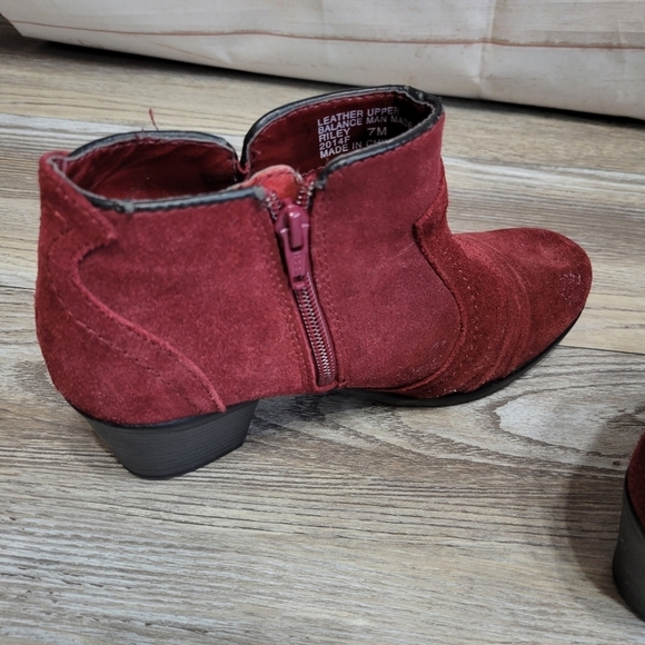 Red Leather boots by Earth Origin comfort Women's Size 7 M red - Picture 8 of 12